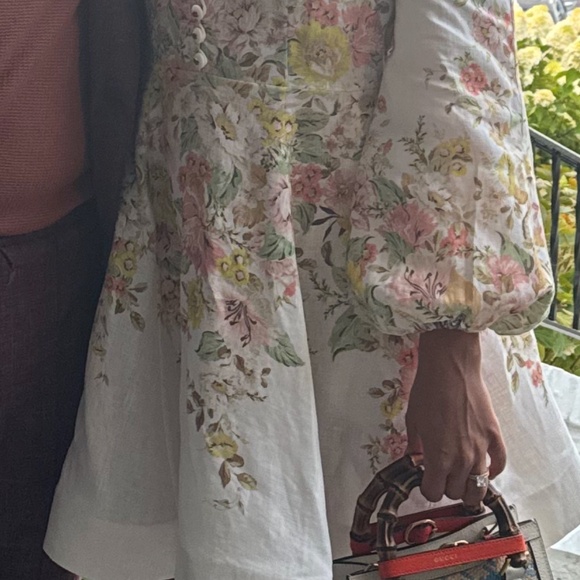 New Zimmermann MatchMaker Floral Buttoned Belted Mini Dress - Picture 4 of 4